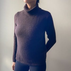 Cashmere Dark Brown Uniqlo Turtleneck Sweater
